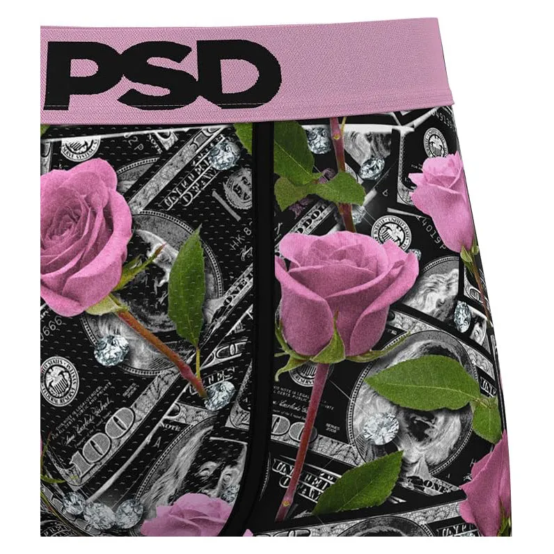 PSD Men's Multicolor Cash & Roses Pnk Boxer Briefs Small Underwear - 224180034-MUL-S