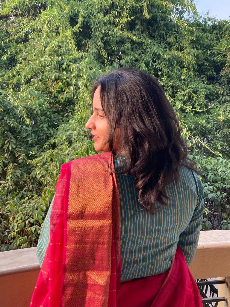 Rasta Silk V Neck Blouse
