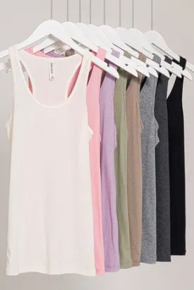 RIBBED RACERBACK TANK TOP - IN-STORE