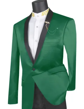 (S) Slim Fit Green Blazer