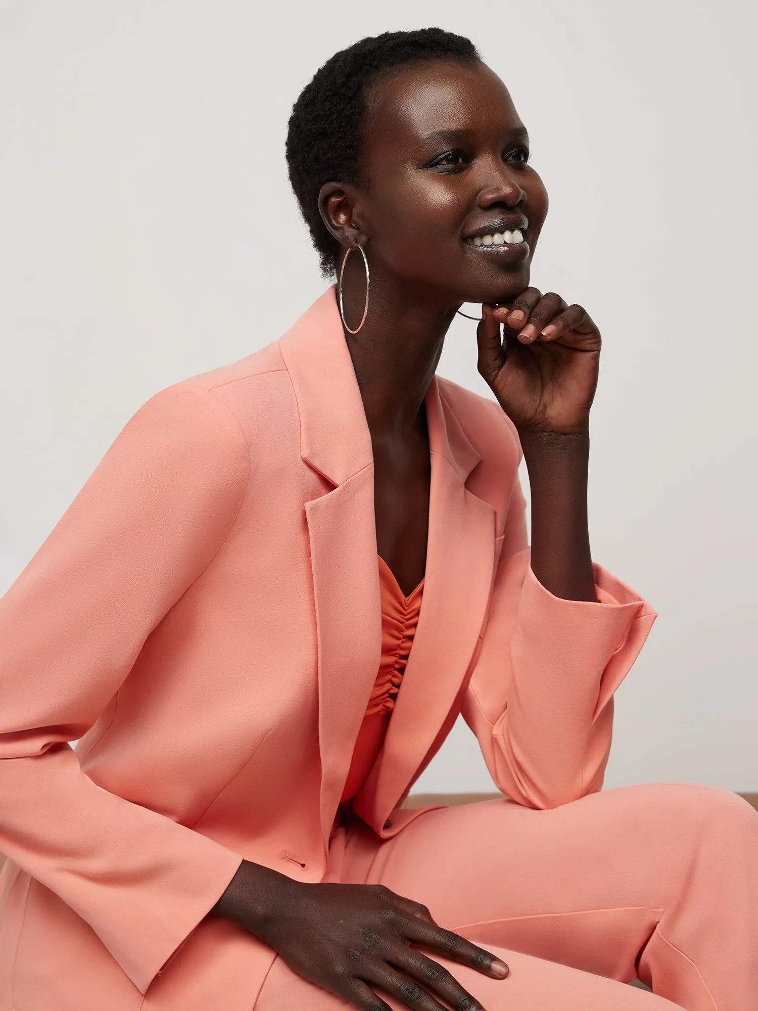 Single Button Patch Pocket Blazer