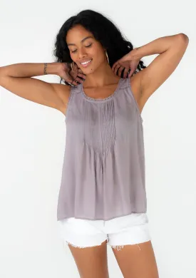 Sleeveless Lace Trim Scoop Neck Tank Top