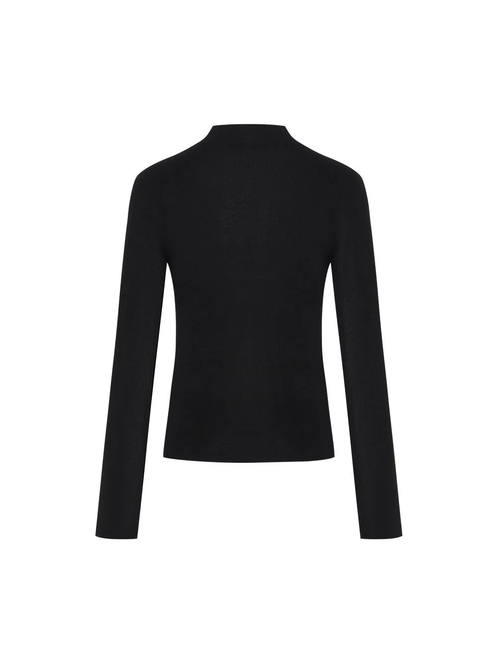 Stand Collar Wool Knitted Top
