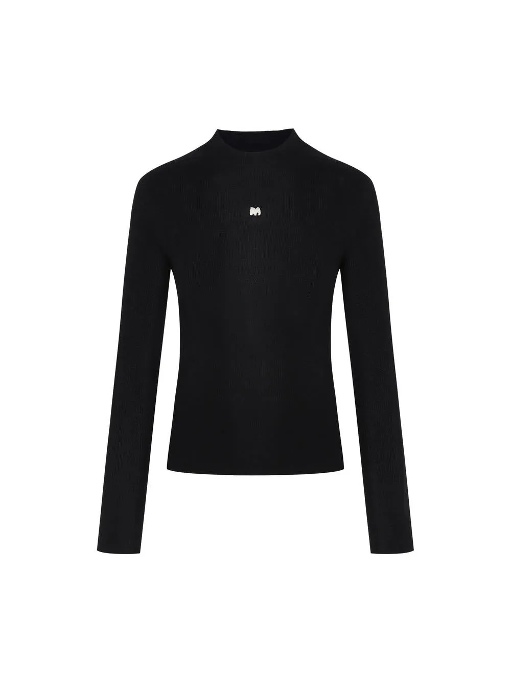 Stand Collar Wool Knitted Top