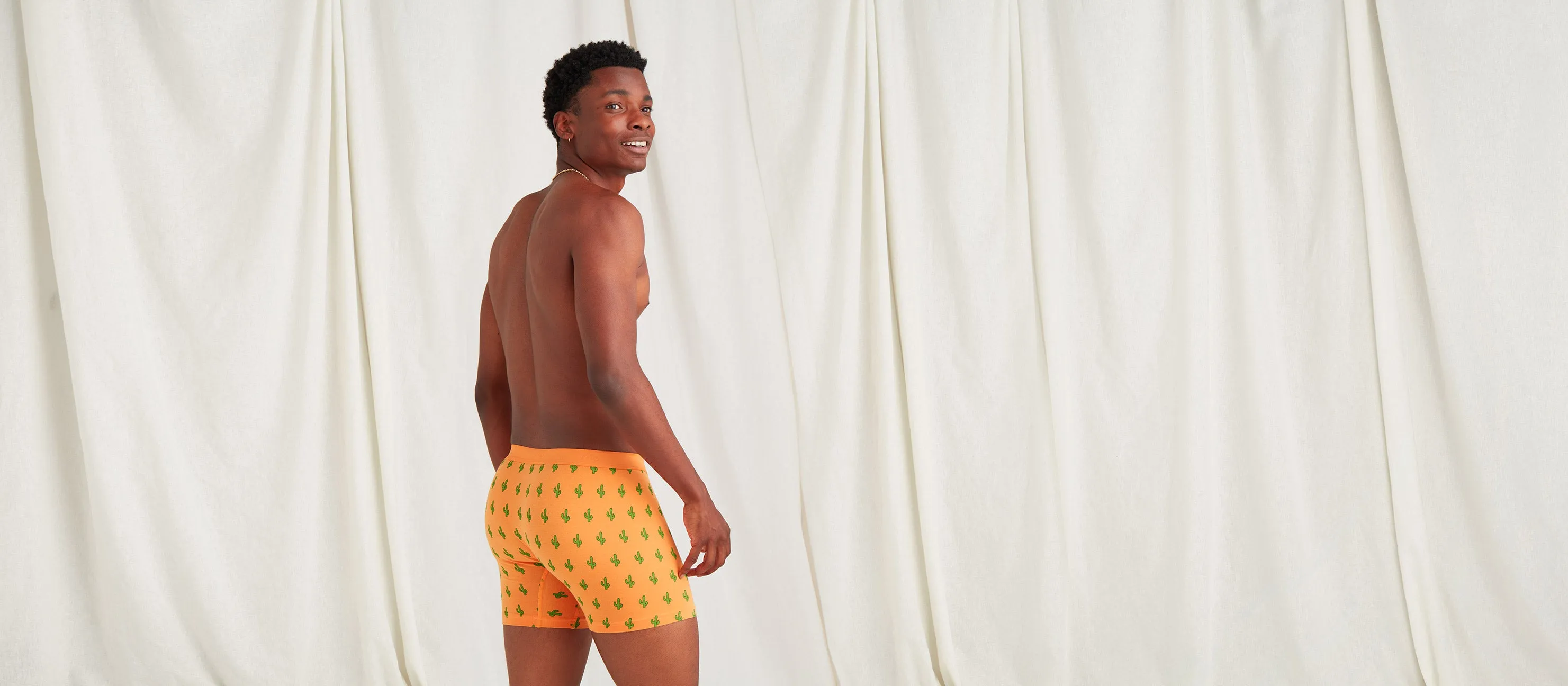 Stretch Cotton Boxer Brief w/ Fly | Saguaro Blossom