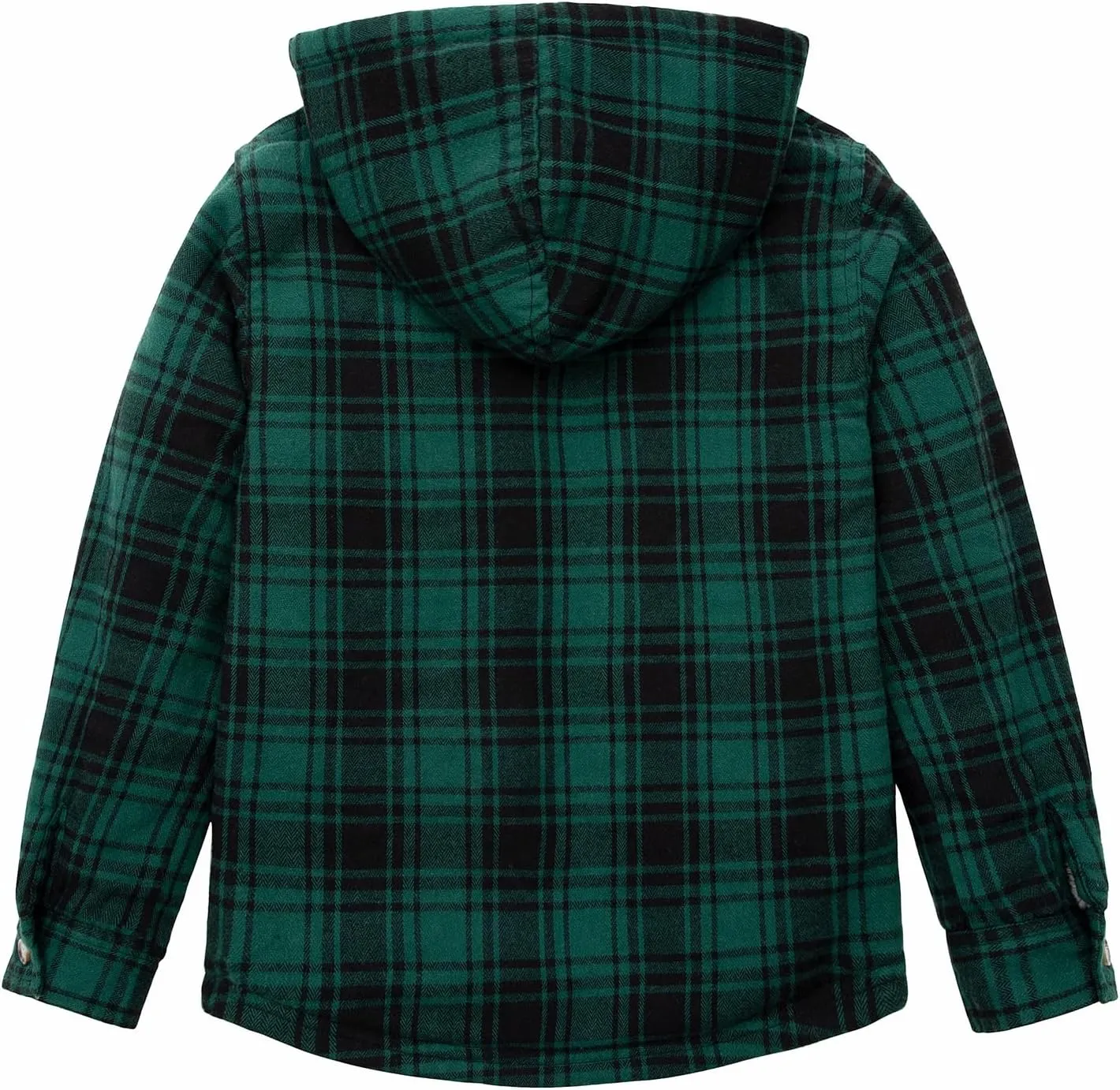 ThCreasa Boys Plaid Flannel Jackets Sherpa Lined Zip Up Long Sleeve Warm Flannel Shirt with Hood