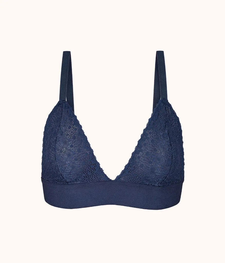 The Crochet Lace Bralette: Navy