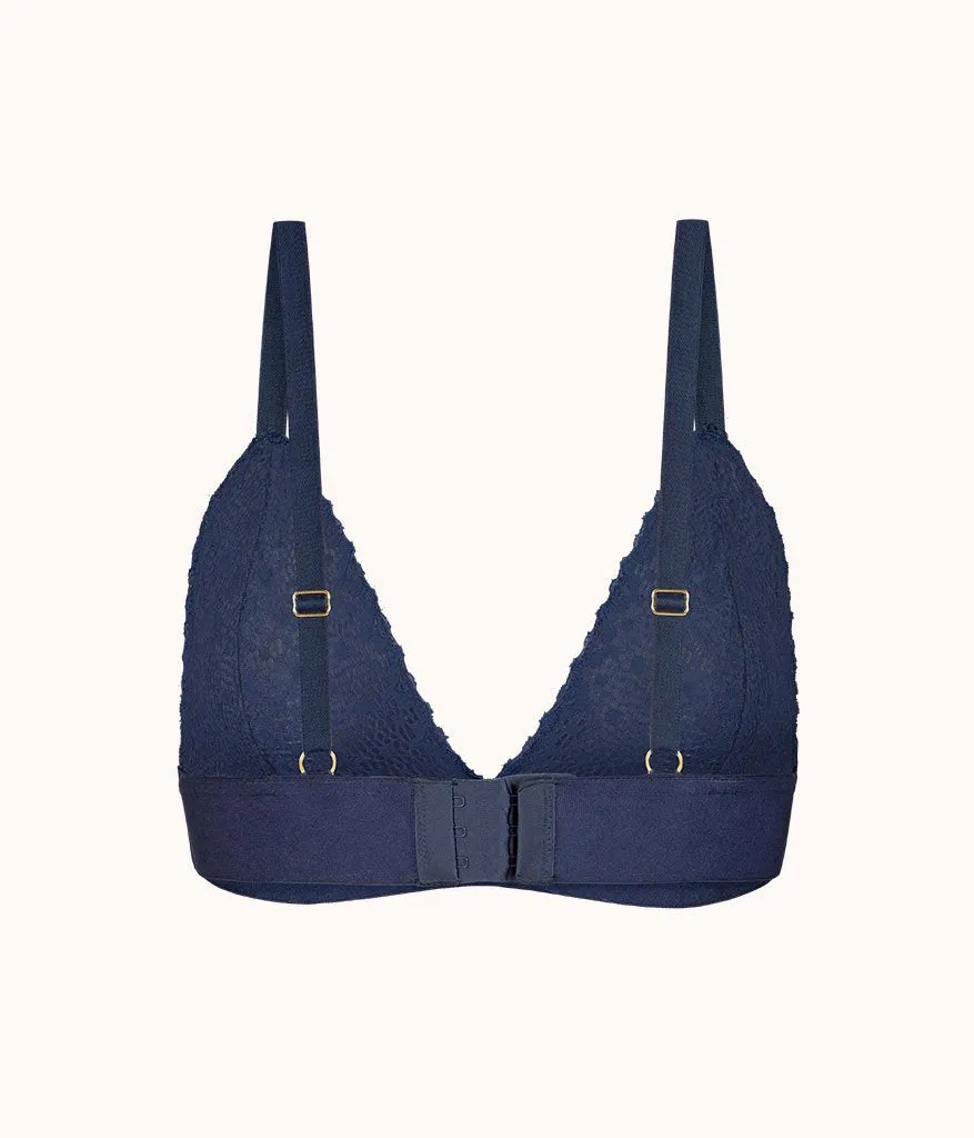 The Crochet Lace Bralette: Navy