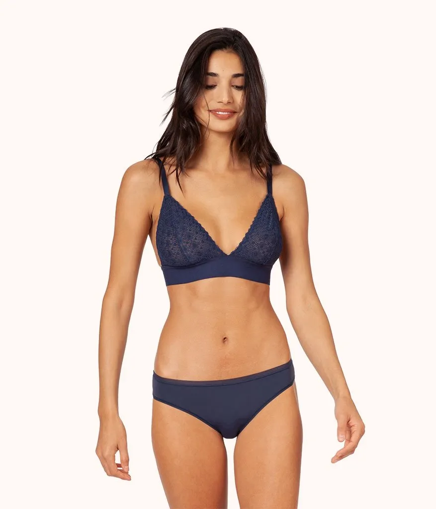 The Crochet Lace Bralette: Navy