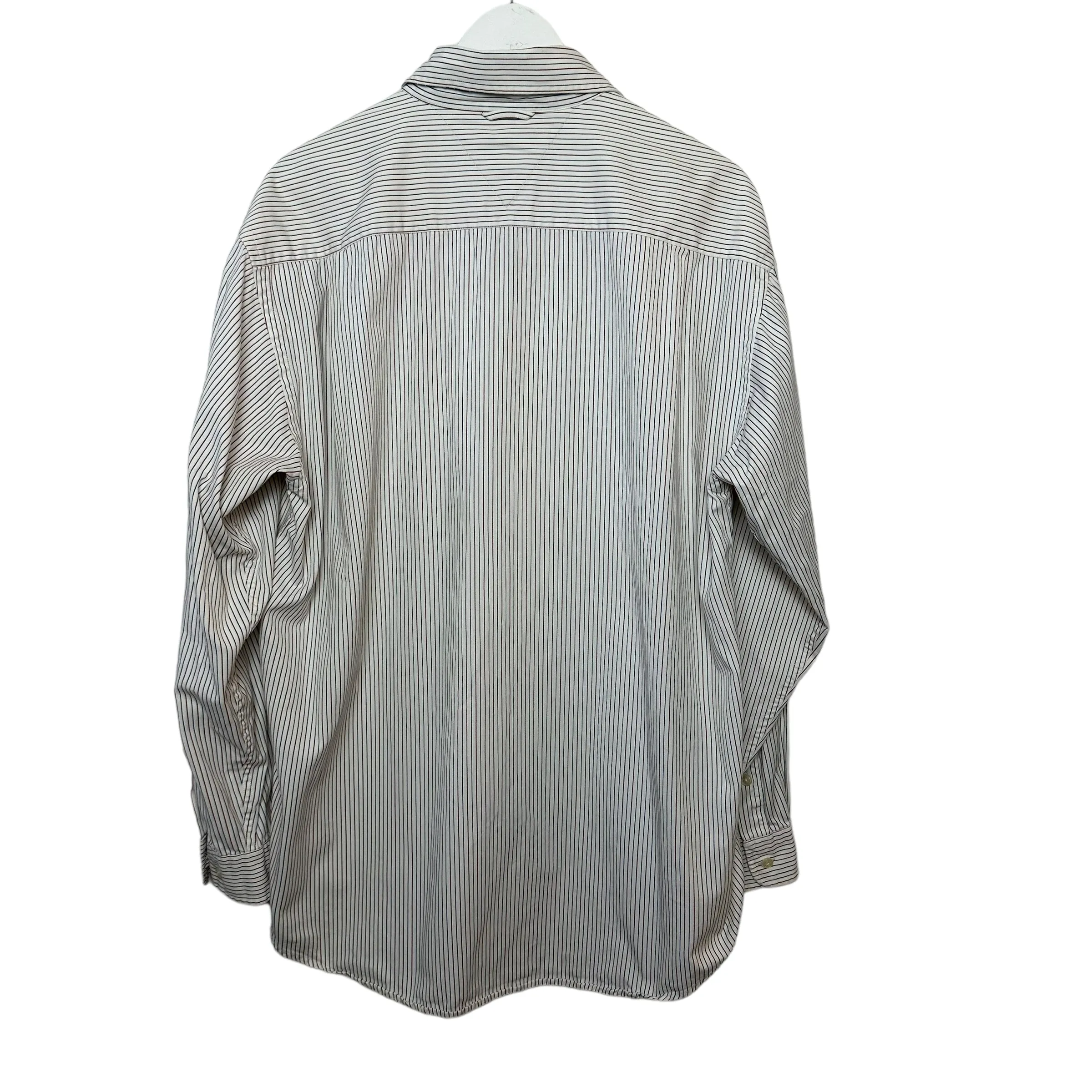 Tommy Hilfiger Striped Button Down Shirt Cotton Large