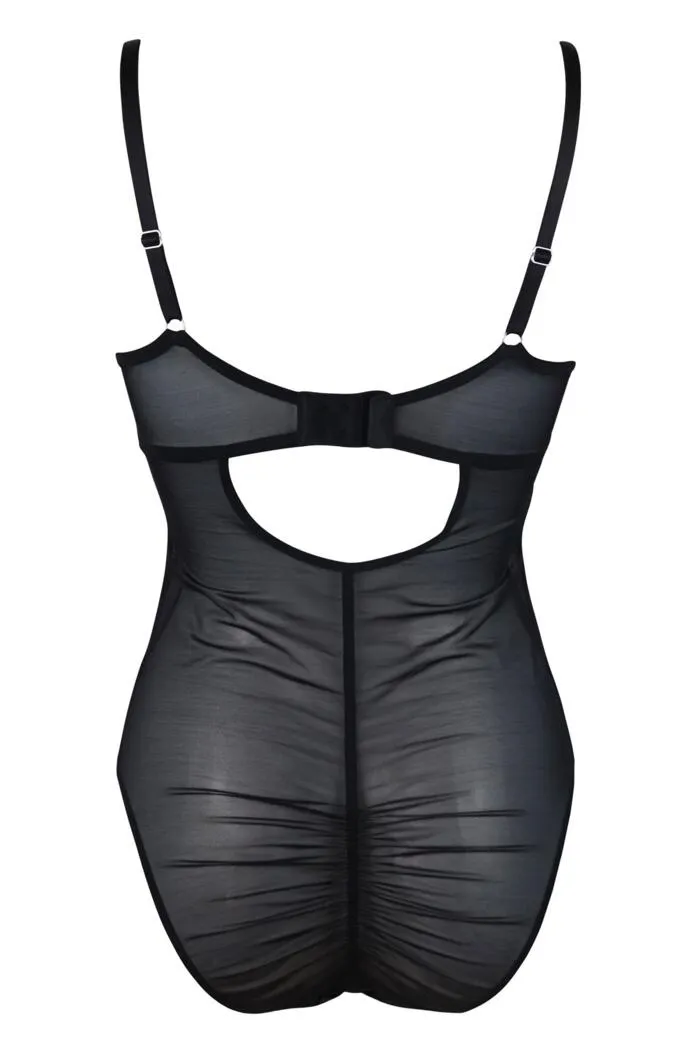 Viva Luxe Underwired Bodysuit Black- 15009