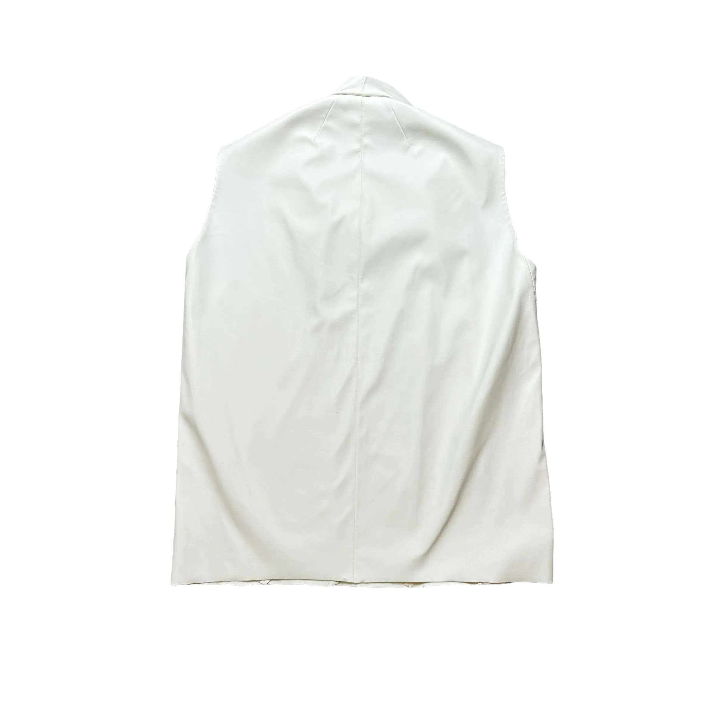 White Faux-Leather Top - M