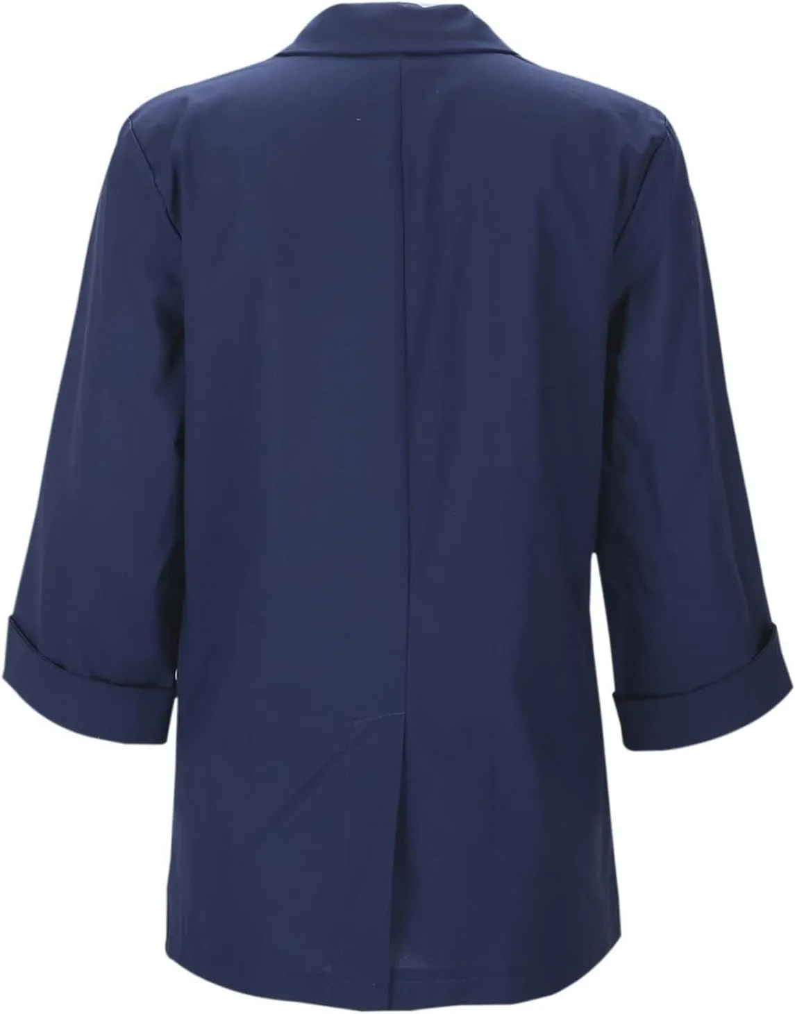 Women's Casual Linen Blazer Lapel One Button Blazer Jackets Lightweight 3/4 Sleeve Suit Blazers Spring Summer Fall