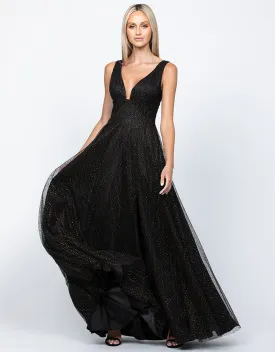 Zayna Plunge Neckline Ball Gown